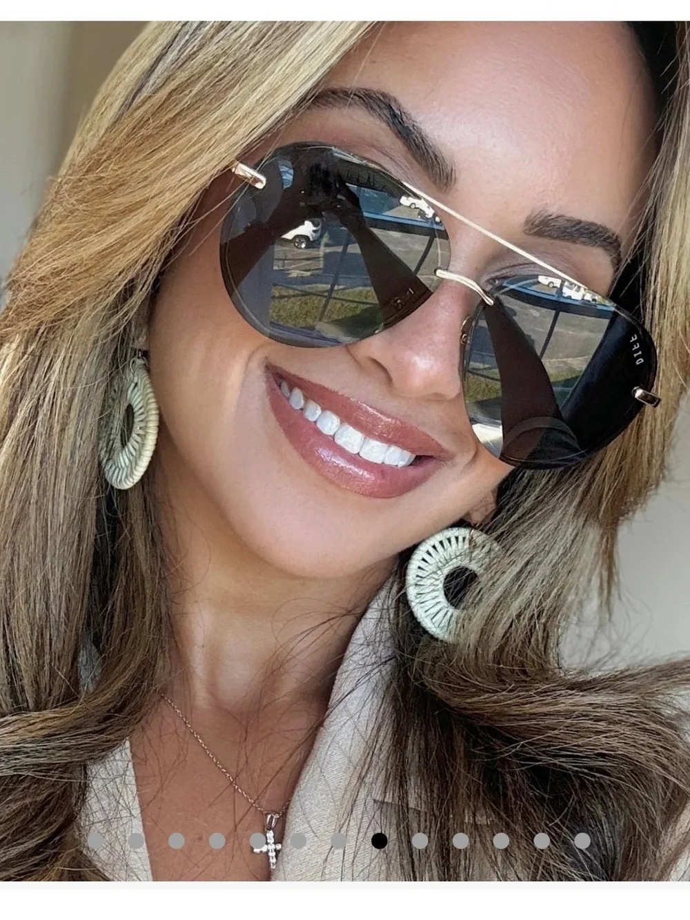 Diff Lenox Gold Frame Sunglasses